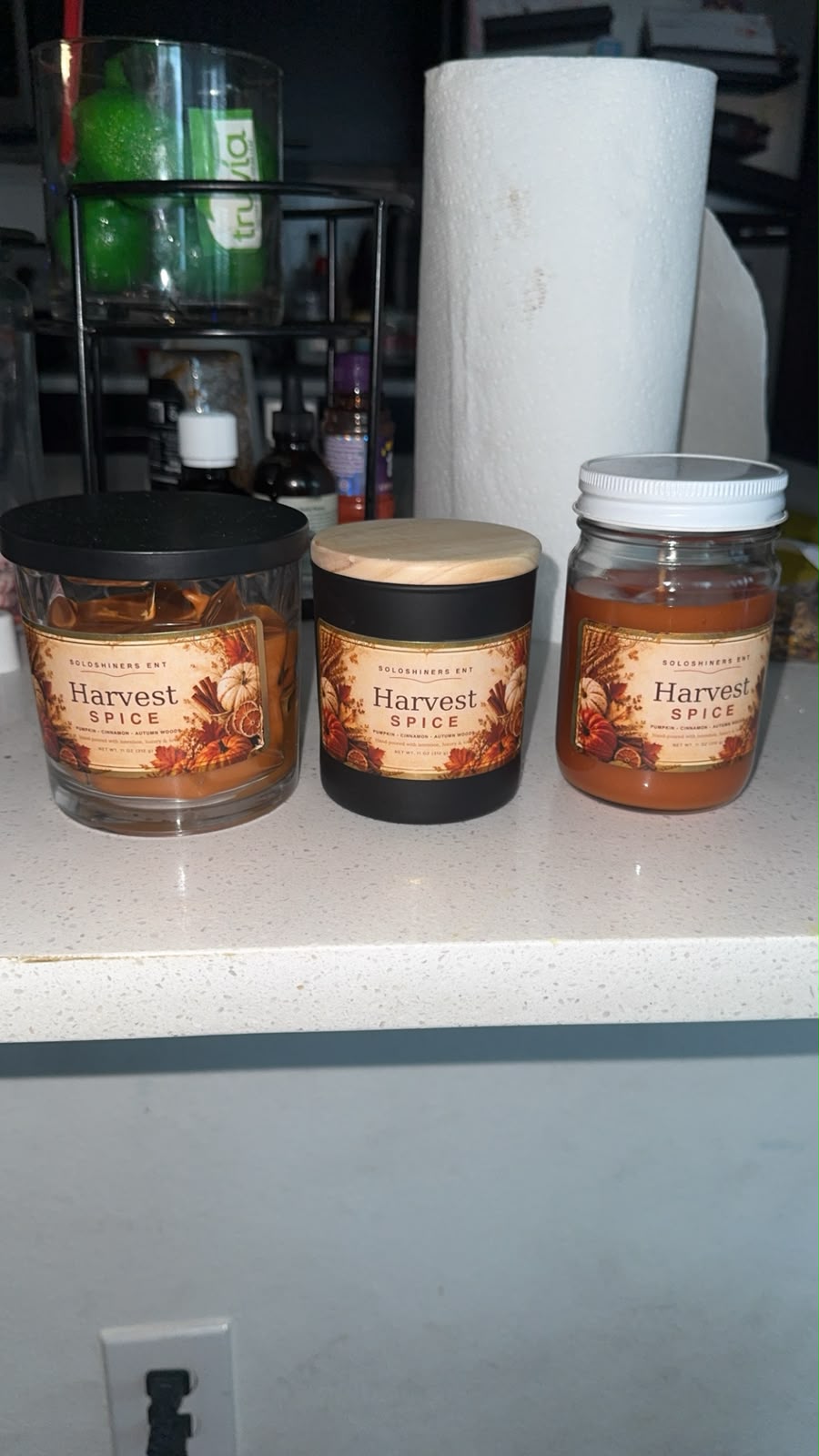 Hand-poured Shiner Scents candle jars